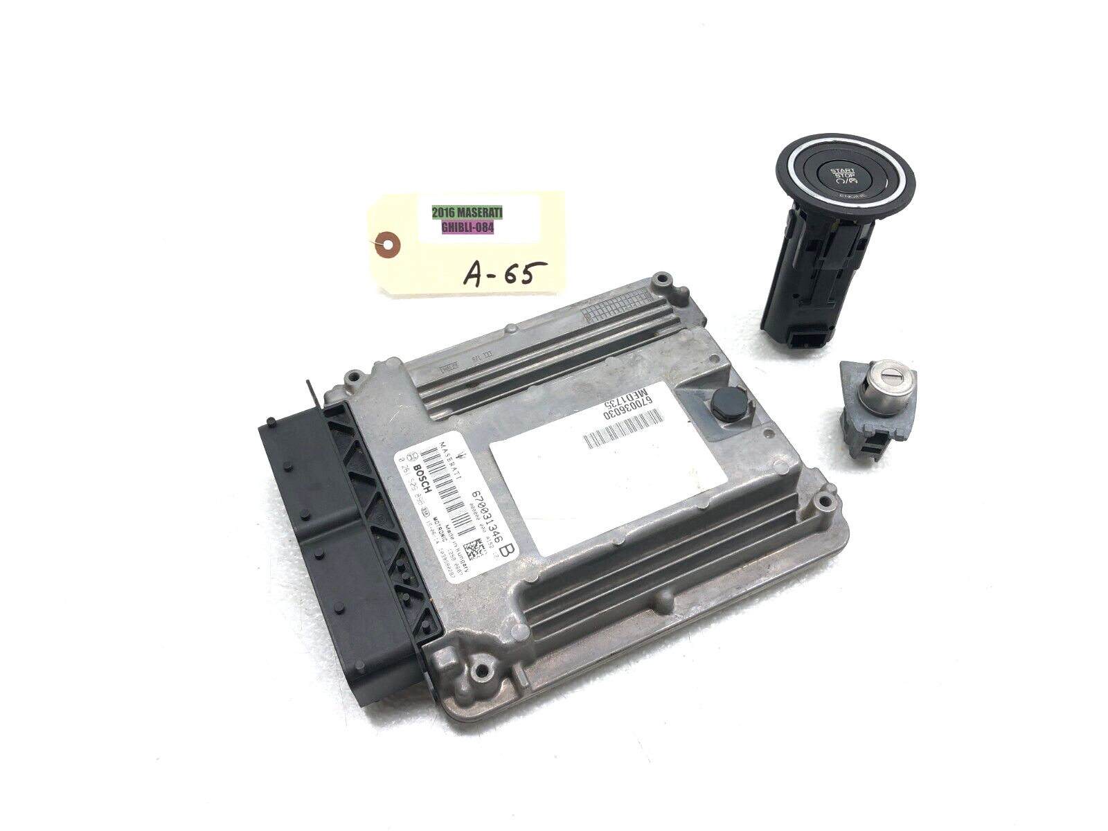 2014-2019 MASERATI GHIBLI S ENGINE COMPUTER CONTROL MODULE W/ LOCK OEM.