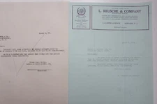 1934 Lamson Goodnow L Reusche Newark NJ Elarco Registered Ephemera L762F