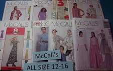 McCall's Patterns ~ All Pattern are Size 12-16 * ~ * ~ * ~ * ~ * Listing 9400