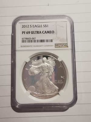 American Silver Eagle 2012 PP 1oz Ultra Cameo NGC PF69 sehr geringe Auflage! 