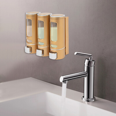 400ml 3 Pack Hotel Shower soap Dispenser,  Wall-mounted Shampoo Dispenser Hotel