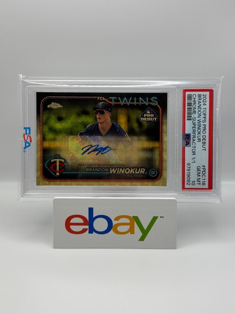 2024 Topps Pro Debut Chrome Brandon Winokur Superfractor Auto 1/1 116 PSA 10 MIN