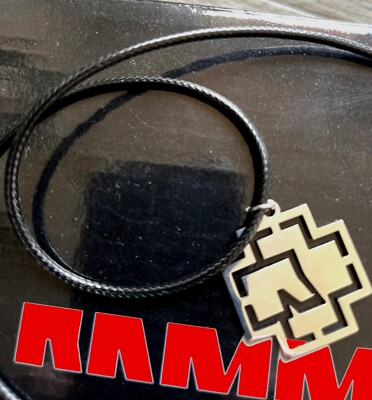 RAMM STEIN - Lindemann Halskette, Ramm stein Kette Leder  60cm