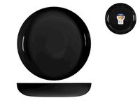 Couscous Teller Friends Schwarz, 25Cm, Opalglas