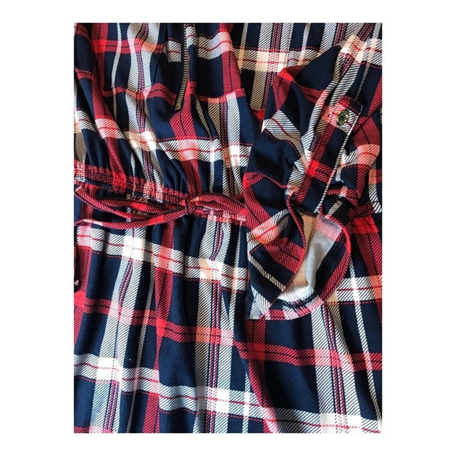 VETEMENTS Camicia a quadri Wishful Parks rosso bianco blu donna taglia small nuova con etichetta