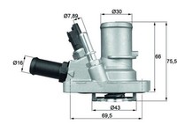 Thermostat KüHlmittel Mahle TI 144 88 FüR Opel Lancia Fiat Alfa Bravo 500 Abarth