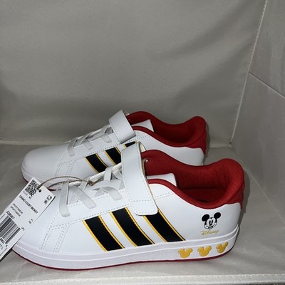 Adidas Grand Court Mickey EL Men s / Big Kids Size 5 White Disney NEW