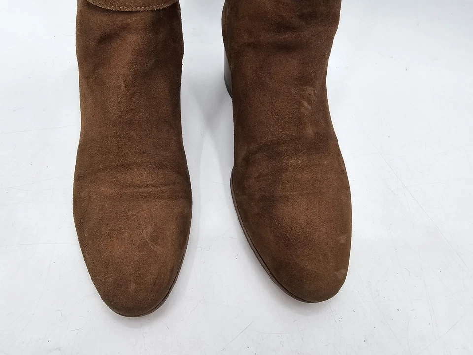 YSL Saint Laurent Jodhpur Ankle Boots Women Size 38  Beige Suede - Image 4 of 4