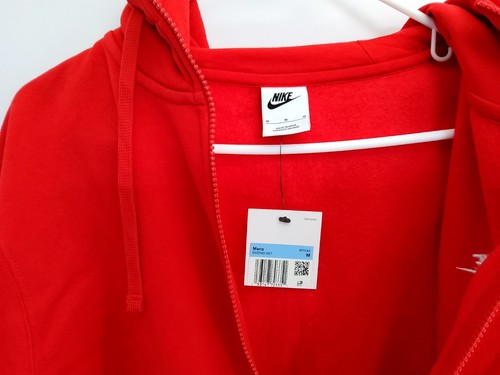Herren Nike Sportswear University rot/weiß Club Fleece Hoodie mit durchgehendem Reißverschluss (BV2645 - Bild 3 von 8