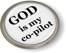 BestLicensePlateFrames GOD is My CO-Pilot 3D Domed CAR Emblem Badge Sticker Rou
