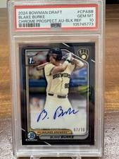 2024 Bowman Blake Burke 1st Bowman True Black Auto /10 PSA10