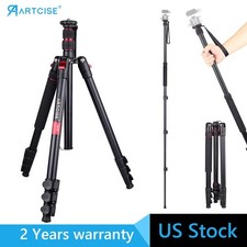 76"/193cm Camera Tripod Monopod Lightweight Travel Tripod Video Tripod Stand