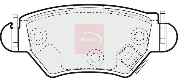 Disc Brake Brake Pad Set APEC PAD1133 Fits Opel Vauxhall Astra Astravan Zafira