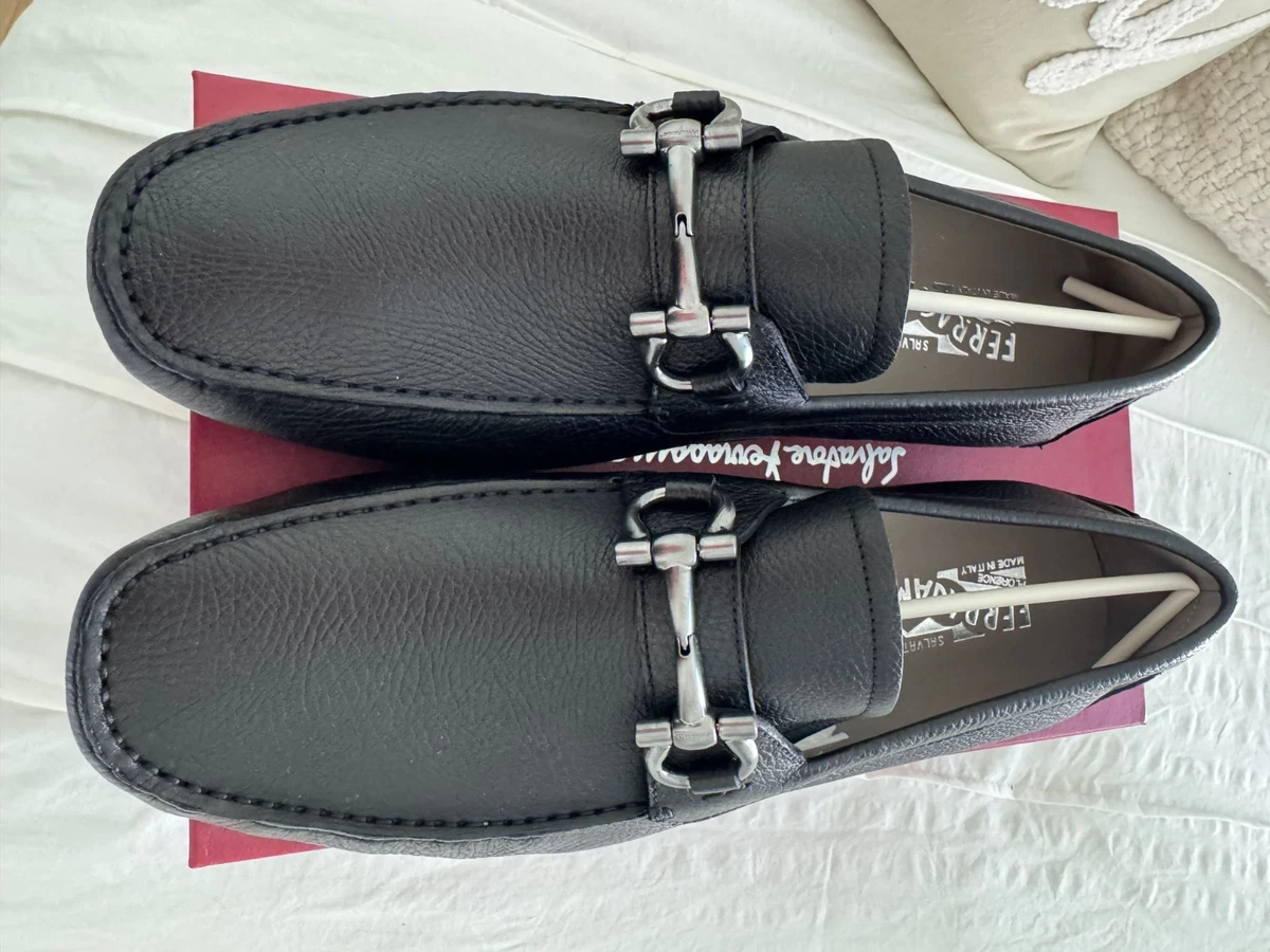 Salvatore Ferragamo Black Leather Gancini Bit-Trim Loafers 8.5E KENNETH COLE Men main image 3