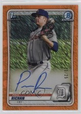 2020 Bowman Chrome Prospect Orange Shimmer Refractor 23/25 Paul Richan Auto nd3