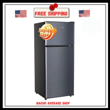 4.2 Cu.Ft Mini Fridge with Freezer Double Door Energy-Efficient Compact, Dorm