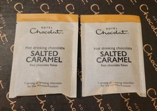 2 Hotelschokolade Salted Caramel Hot Chocolate Sachet *Neu Versiegelt & Mit Datum*