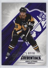 2024-25 Upper Deck Credentials Purple 7/10 Kris Letang #40 2d8