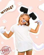 Syhood Puppy Dog Costume Set Ears Headband Bowtie Tail Gloves