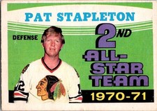 VINTAGE HOCKEY CARD 1971-72 OPC O-Pee-Chee Pat Stapleton Chicago Blackhawks NO28