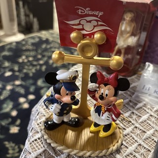 Disney Cruise Line Mickey & Minnie Mouse Figurine Anchor Clip For Note Photo DCL