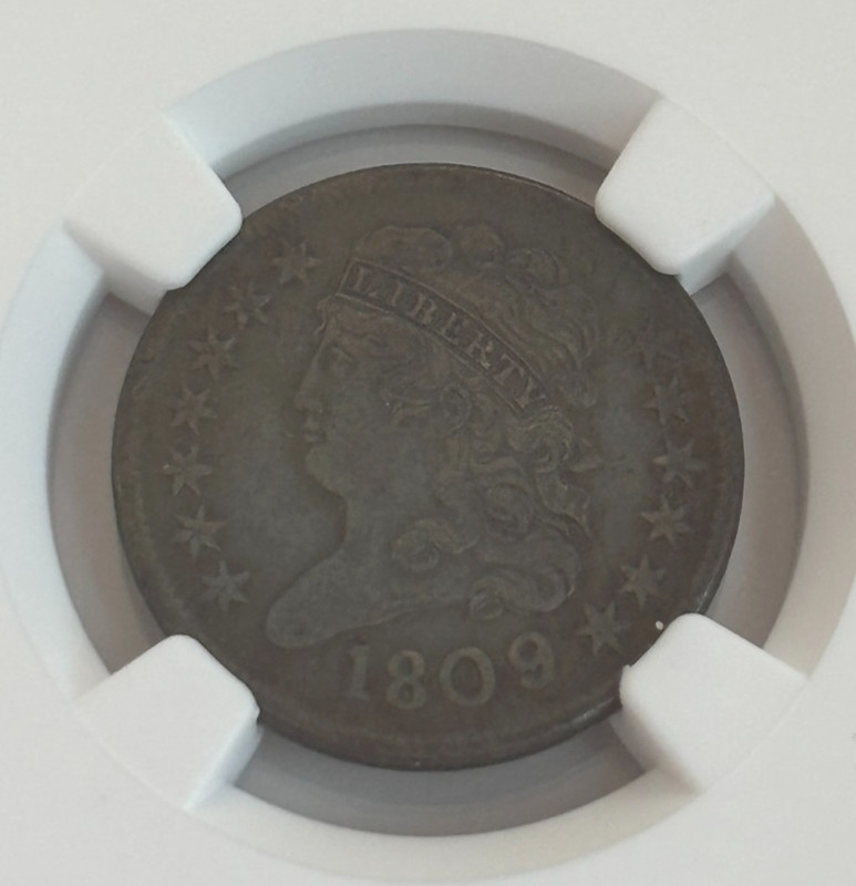 1809 CLASSIC HEAD 1/2 Cent NGC XF Detail Extremely Fine Condition for 215 yr old