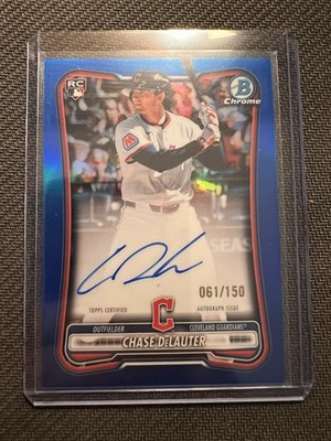 2026 Bowman Chrome - Chase DeLauter (RC) True Blue Auto /150 - #CRA-CD Guardians