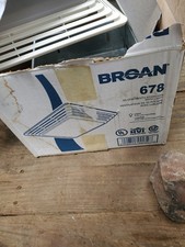 Broan 678 50 CFM 2.5 Sones Bathroom Ceiling Exhaust Fan with Light White