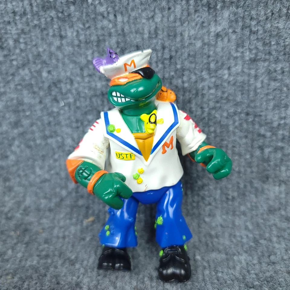 Vintage 1991 TMNT Midshipman Mike Teenage Mutant Ninja Turtles Near Complete - Image 3 of 4