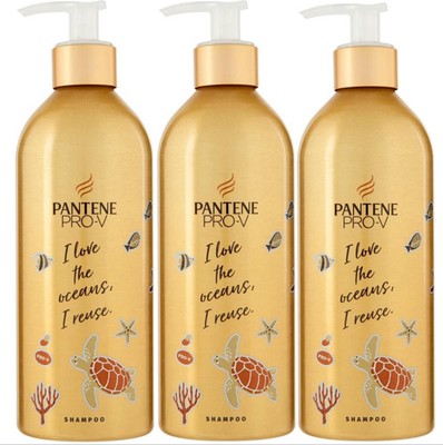 3er PACK PANTENE PRO-V REPAIR & CARE SHAMPOO NACHFÜLLBAR ALU FLASCHE 430ml