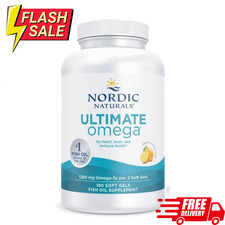 New & Sealed Nordic Naturals Ultimate Omega Lemon 1280mg 180