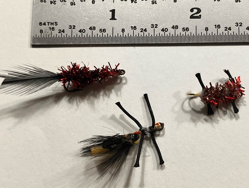 3 Vintage Hand Tied Flies Excellent For Bass, Crappie, Bluegill, Trout