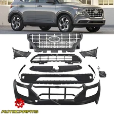 Fits 2020-2025 Hyundai Venue New Front Bumper Complete Kit W/Grille&Radiator 8PC