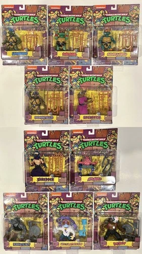 MOC TMNT Classic Collection 2013 Figure Lot Ninja Turtle Retro Vintage Set Foot