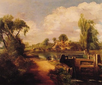 Constable Landschaft Jungen Angeln Vintage Kunstdruck Poster Wanddeko Kreativ De