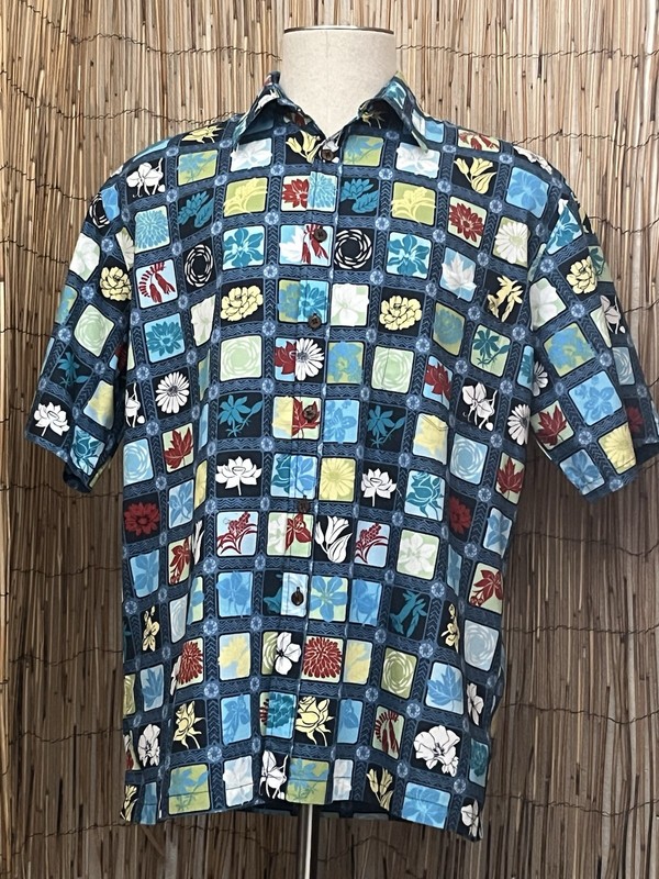 Tori Richard Mens SS Button Up Hawaiian Shirt-Large-100% Cotton-MADE IN HAWAII
