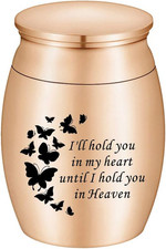 1.6 Small Cremation Urn for Human Ashes Mini Ashes Keepsake Urn Stainless Steel