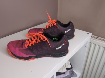 Reebok CrossFit Damen Sneaker UK Größe 6 Lila Orange Schwarz Top