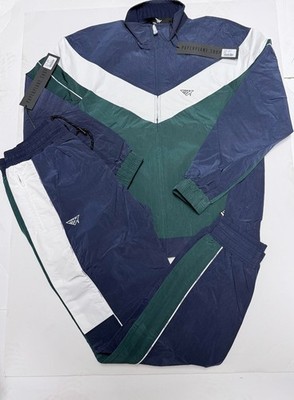PAPER PLANE TRACK SUIT SIZE 2X-LARGE (NAVY/GREEN)