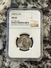 1949-D 25C NGC MS 66 Washington Silver Quarter