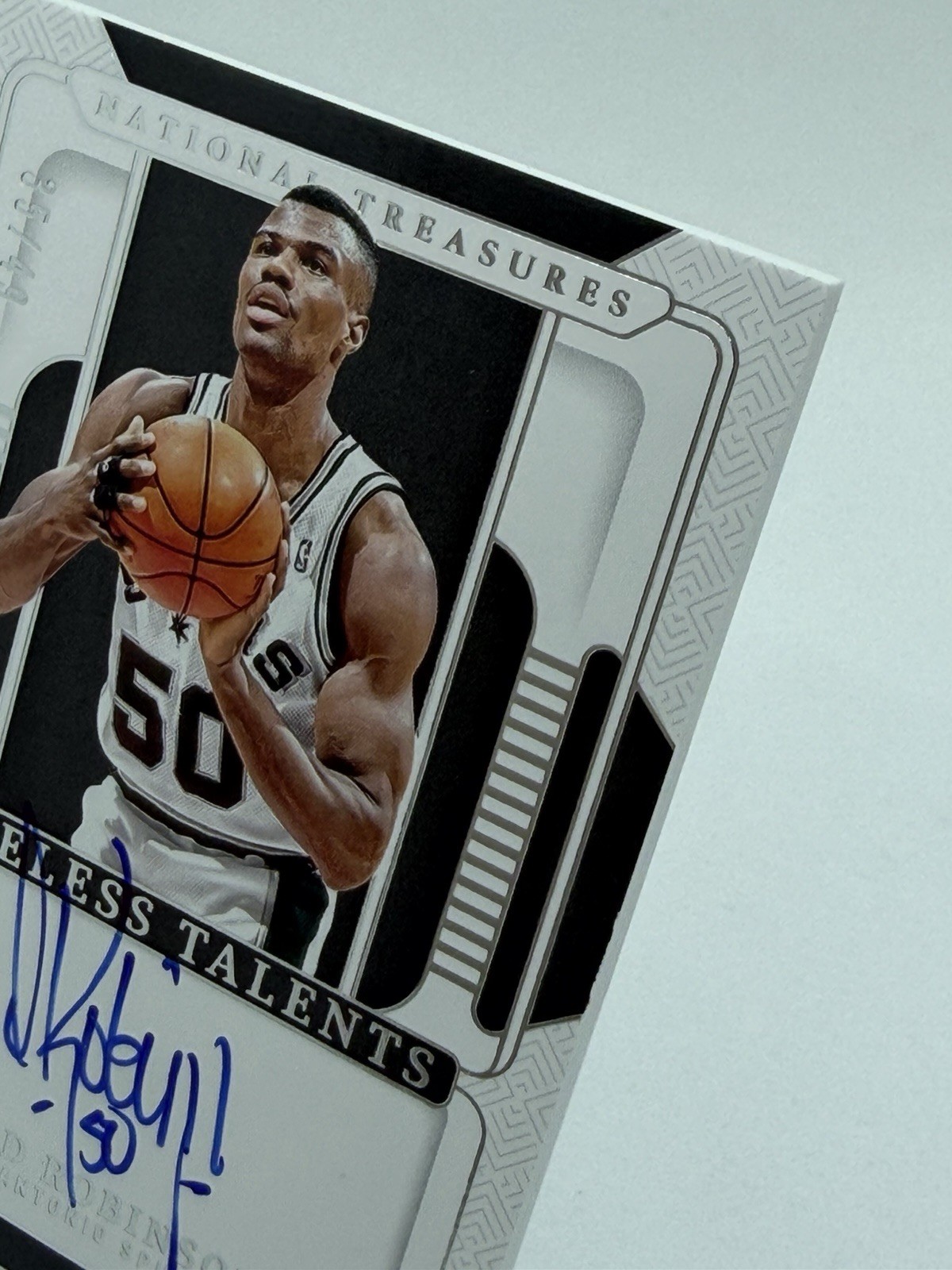 2024-25 Panini National Treasures David Robinson Timeless Talents Auto Spurs /49 view 8
