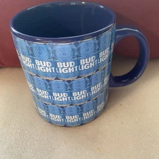 2018 Bud Light Anheuser-Busch Oversized Blue & White 20 oz Coffee Mug/Cup