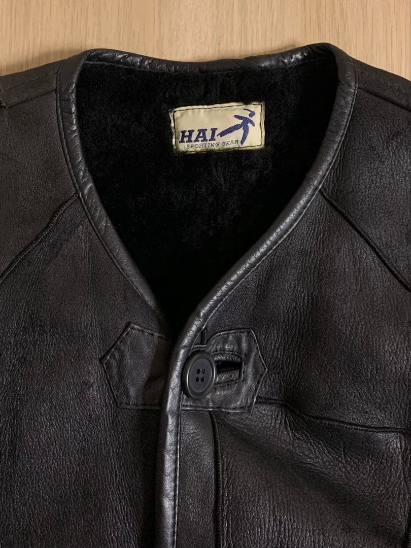 HAI SPORTING GEAR Vintage Patchwork Shearling Lea… - image 3