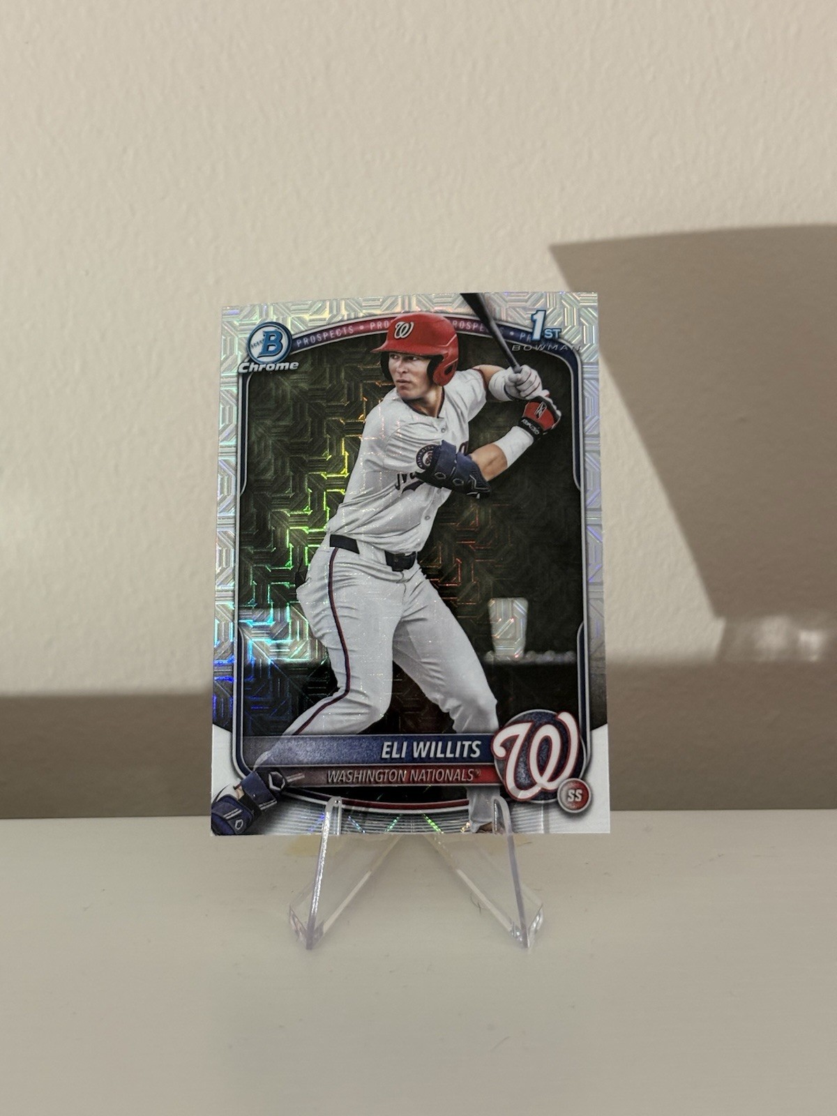 2025 Bowman Draft Chrome Eli Willits #BDC-1 Mojo 1st Bowman - Nationals