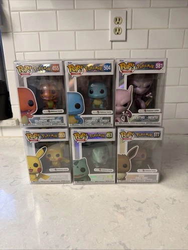 Lot of 6 Pokemon Center Edition Funko Pops