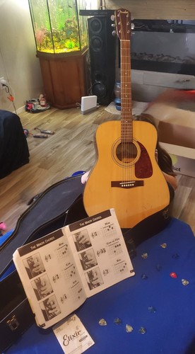 Fender Guitar With Case and Picks