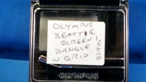 Beattie Intenscreen 45 Degree Split Image grid focusing screen for Olympus Rare