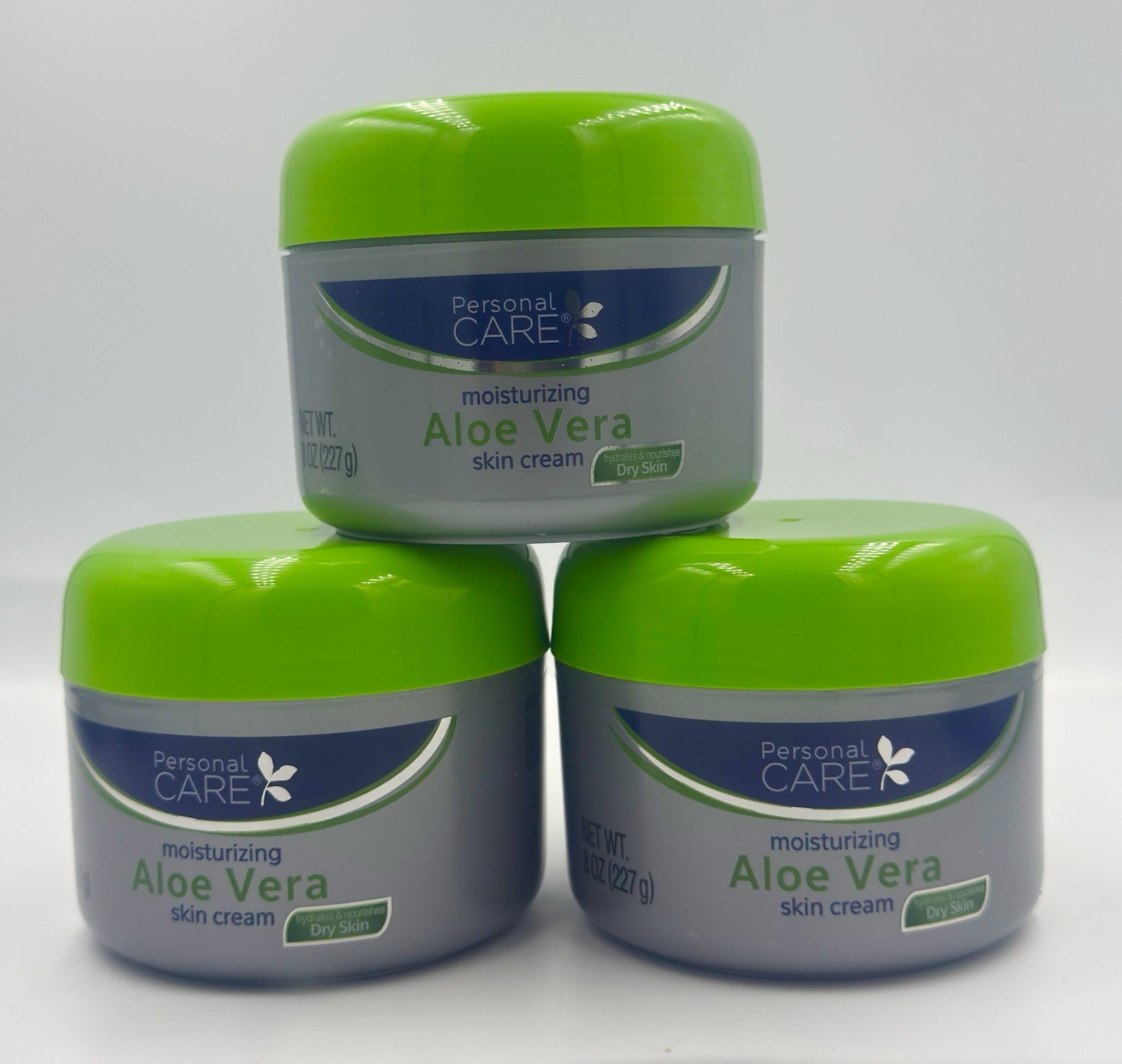 Lot of 3 Jars ALOE VERA Skin Cream 8 oz Personal Care