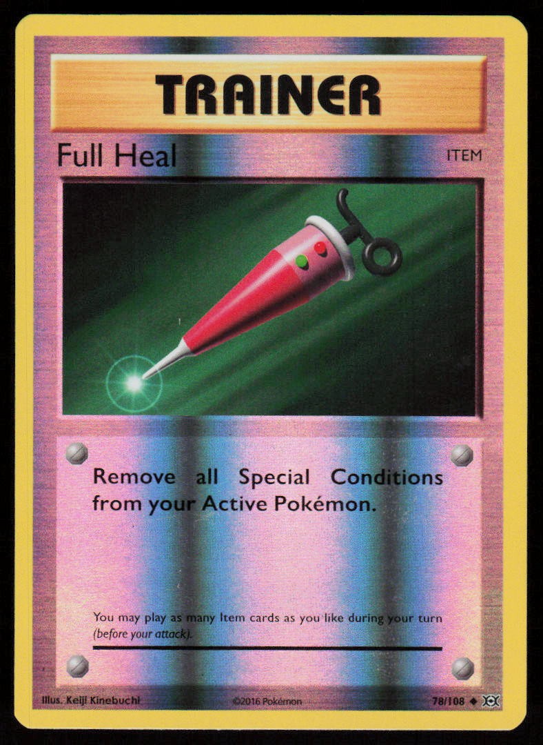 Full Heal 78/108 Uncommon Evolutions Pokemon Reverse Holo Lightly Played