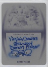 2014 Leaf Trinity Printing Plate Black 1/1 Derek Fisher #A-DF1 Auto 3j7